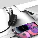 ŁADOWARKA SIECIOWA BASEUS 2XUSB-C + USB 65W KABEL