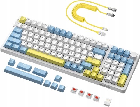 AJAZZ AK992 Klawiatura Do Gier RGB Pokrętło Głośności Bateria 4000 mAh